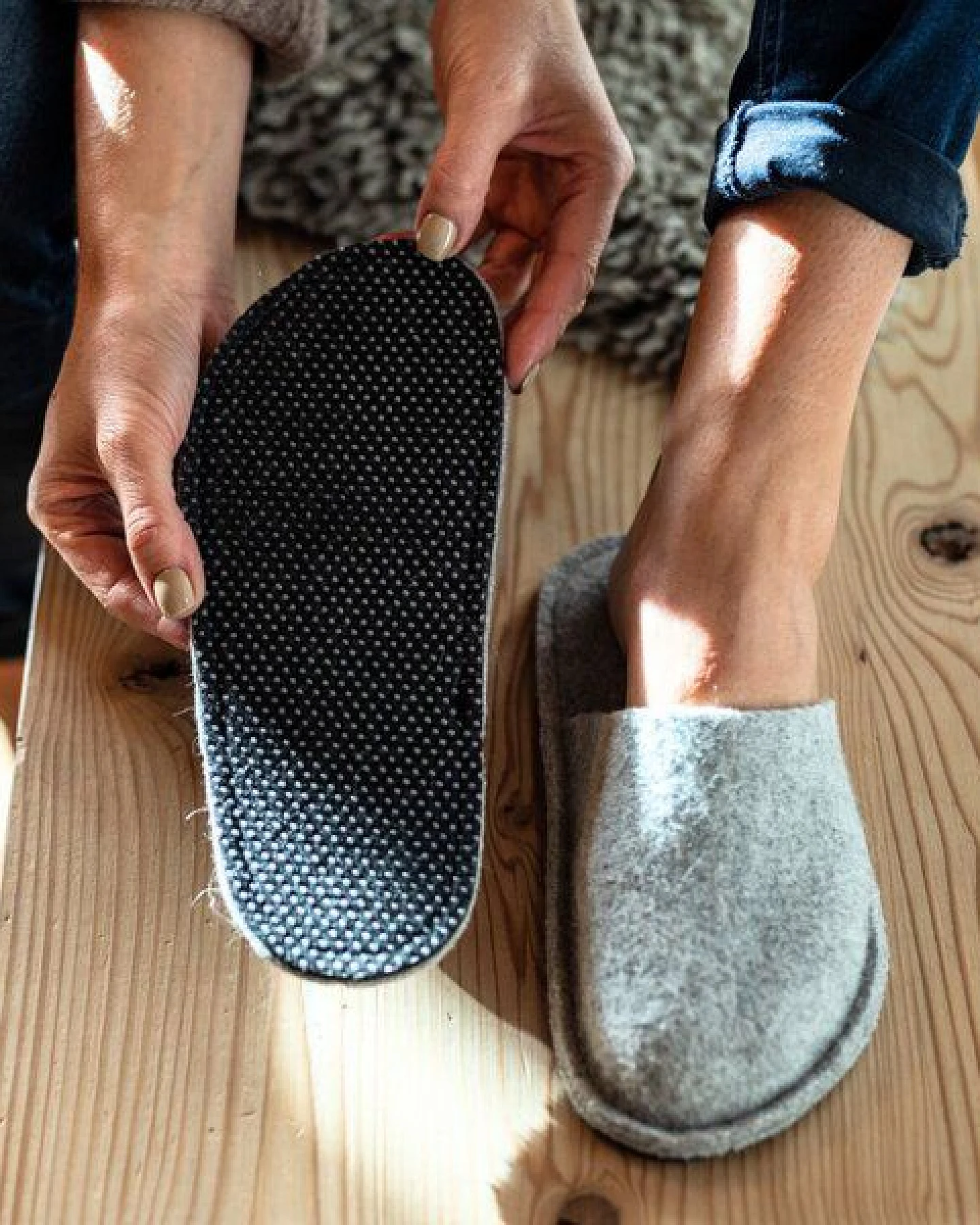 Gottstein Filz-Pantoffel Cozy aus 100% Alpaka-Wolle - Nachhaltig produziert in Tirol – Ansicht 2