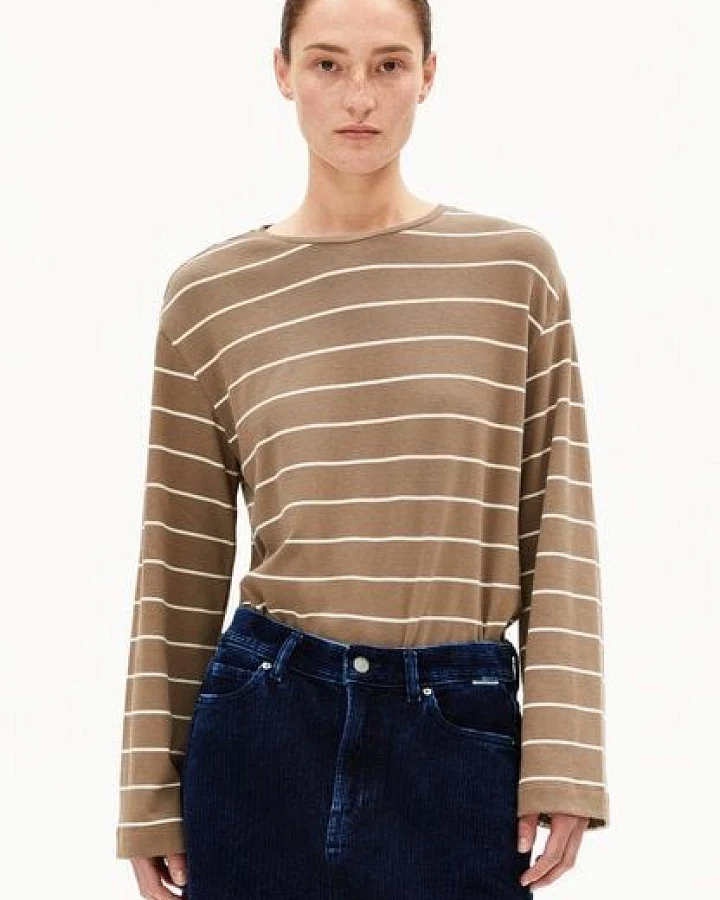ARMEDANGELS MARYNAA FINE STRIPE Damen Longsleeve aus Bio-Baumwoll Mix