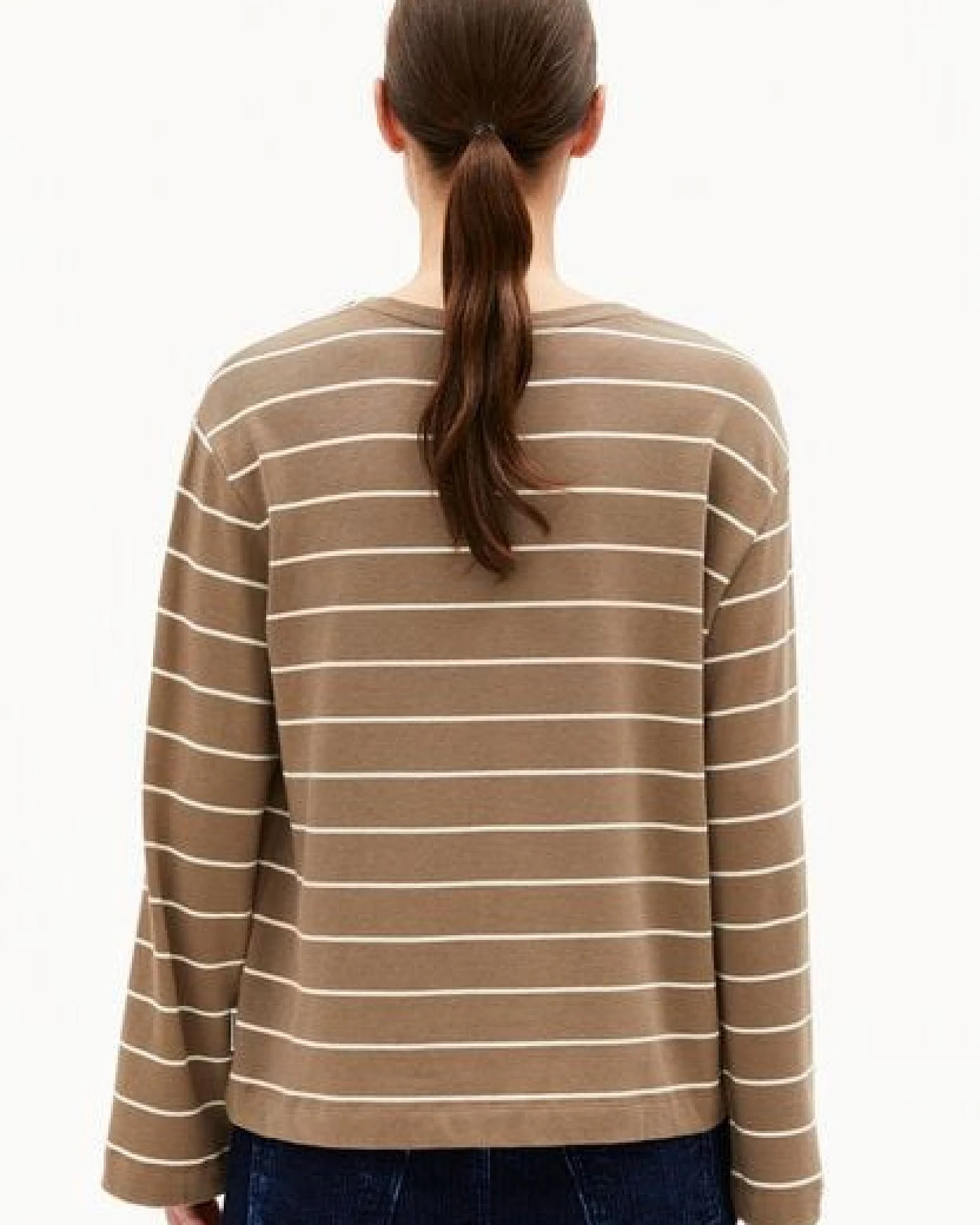 ARMEDANGELS MARYNAA FINE STRIPE Damen Longsleeve aus Bio-Baumwoll Mix – Ansicht 2