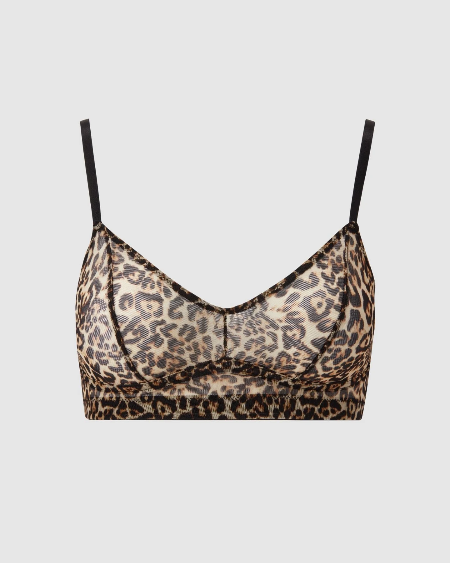 Understatement Damen vegan Mesh Balconette Leopard – Ansicht 2