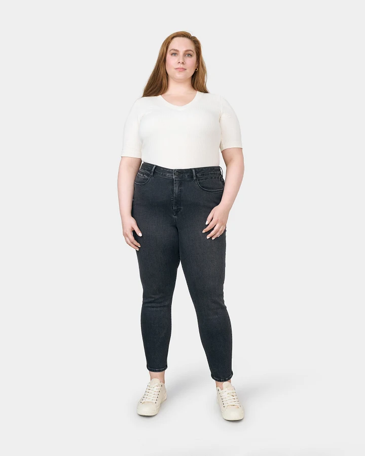 SUN UP Skinny Powerstretch - Curvy - Black Denim