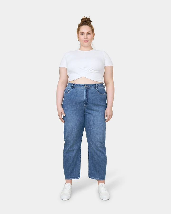 STARDUST O-Shape Soft Denim - Curvy - Medium Blue