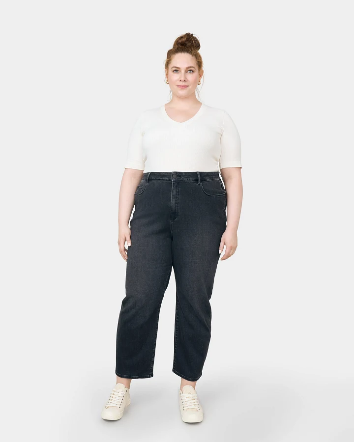 STARDUST O-Shape Soft Denim - Curvy - Black/Black