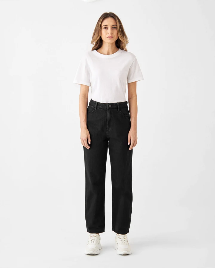 DAWN Wide Straight Cropped Non-Stretch - Minimal - Black Denim