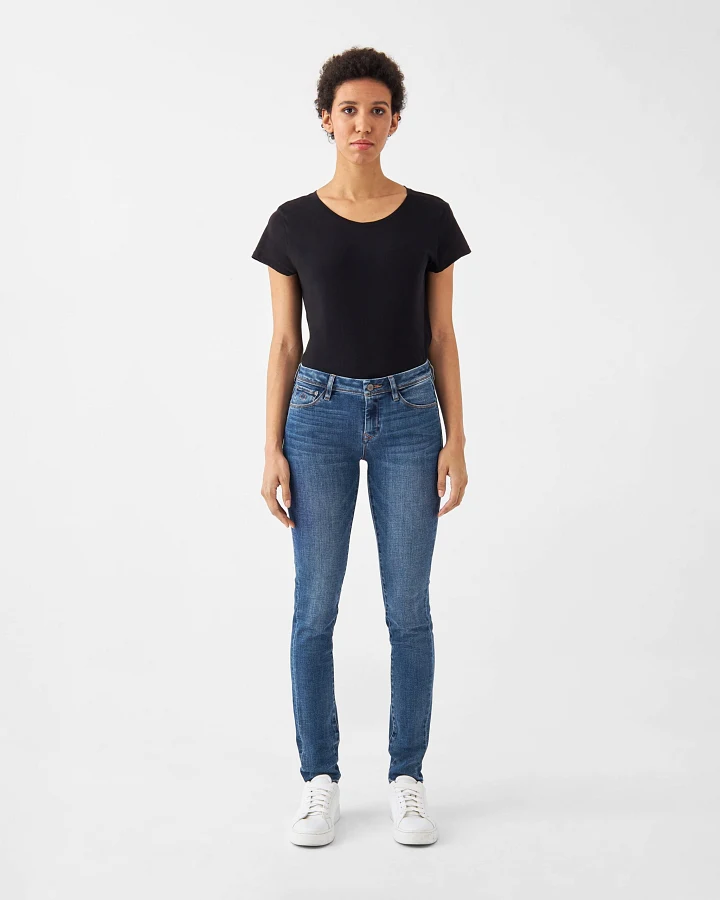 MID SUN Slim Comfortstretch - Basic - Medium Blue