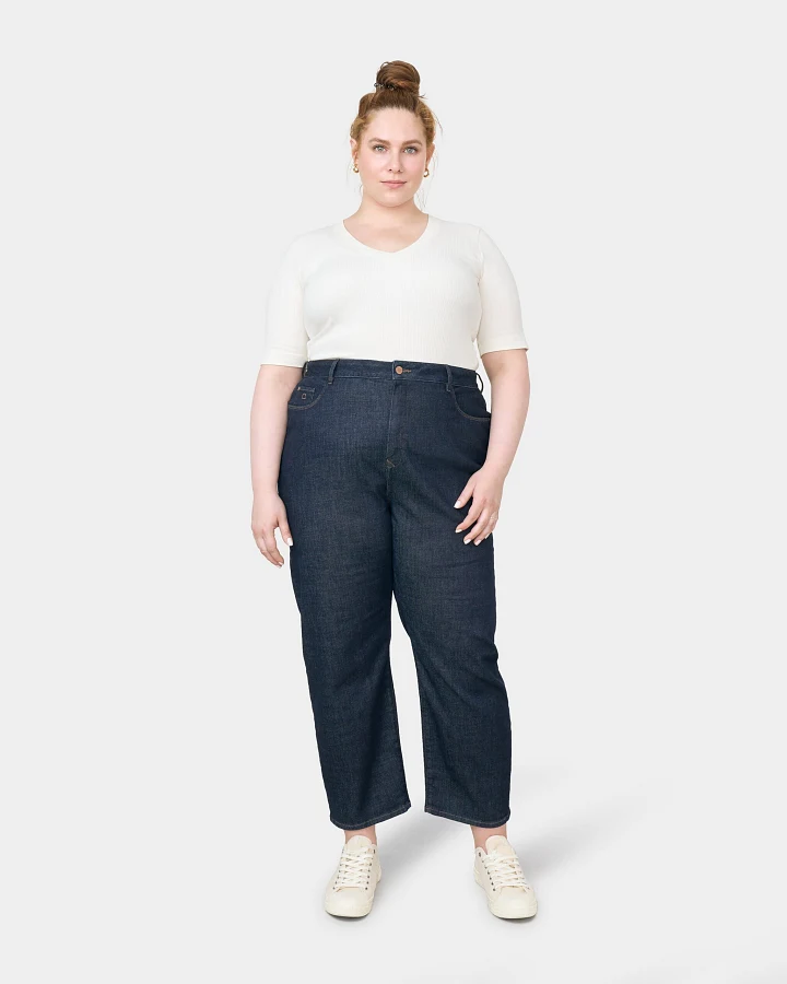 STARDUST O-Shape Soft Denim - Curvy - Dark Indigo