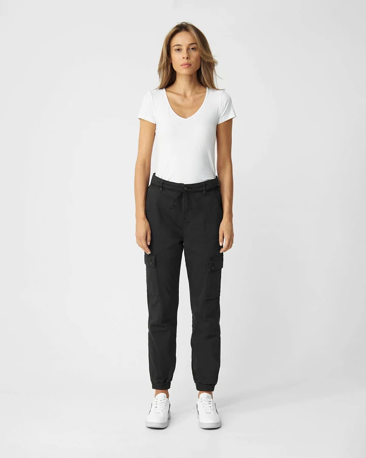 SUNSHINE Tapered Cozy Color Denim - Cargo - Black