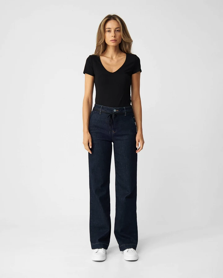 DEW Flared Soft Denim - French Pocket - Raw Blue