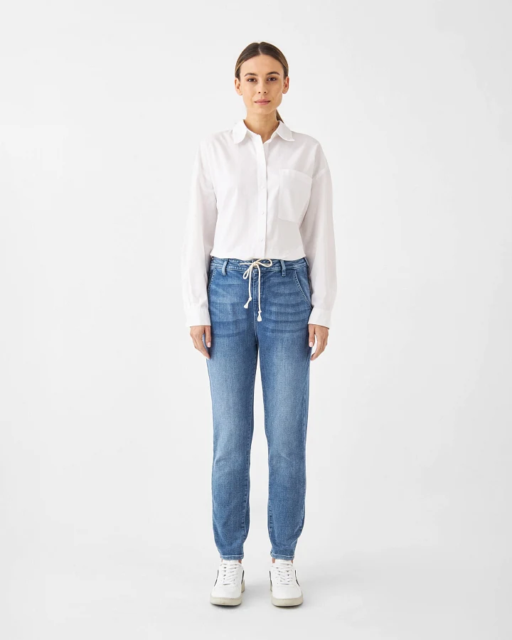 SUNSHINE Tapered Cozy Color Denim - Jogger - Light Blue