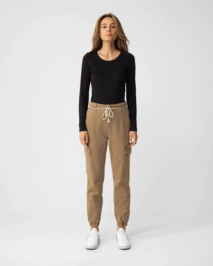 SUNSHINE Tapered Cozy Color Denim - Cargo - Light Camel