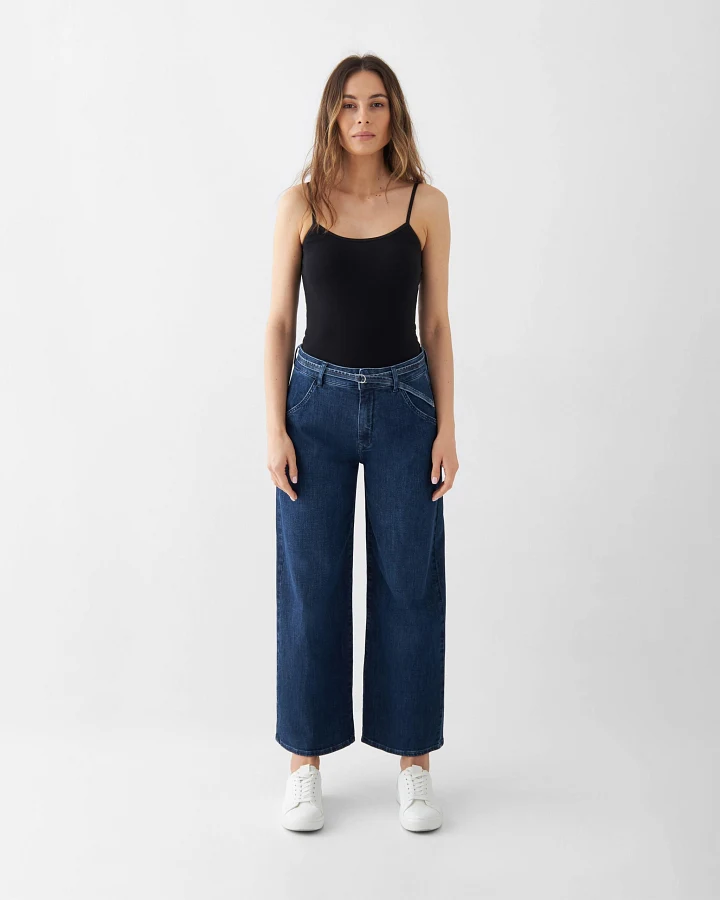 BLINK High Waist Culotte Jeans - Dark Blue