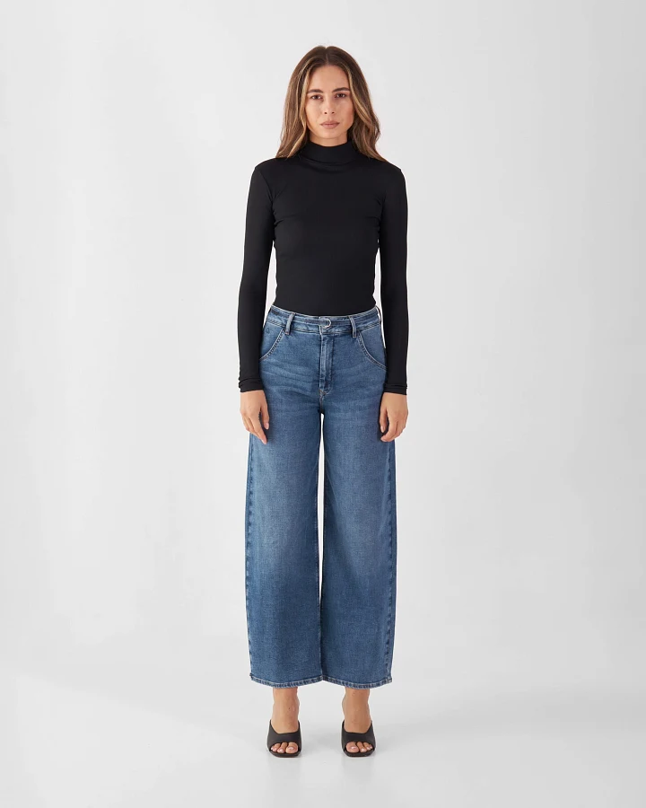BLINK High Waist Culotte Jeans - Vintage Blue