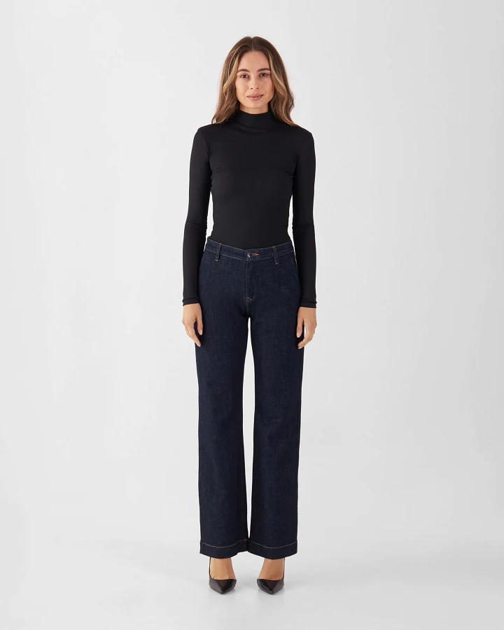 GLOW Flared Soft Denim - Chino - Raw Blue