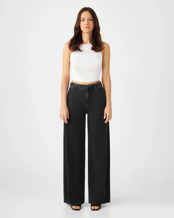BLINK High Waist Wide - Black Denim
