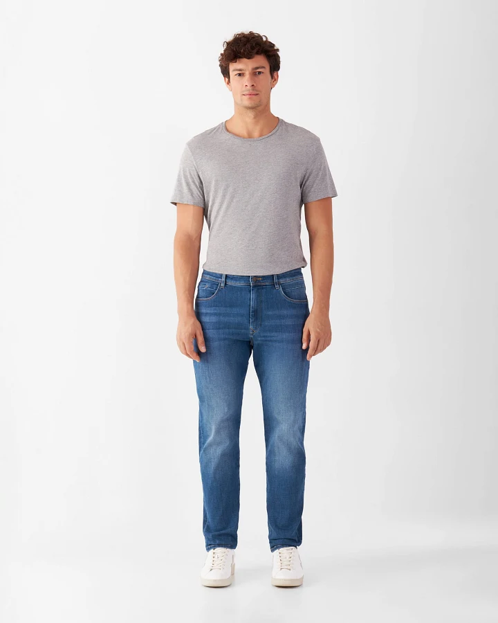 MORROW Soft Stretch - Slim - Medium Blue