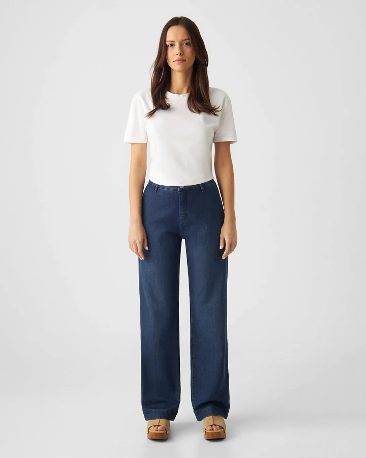 GLOW Flared Soft Denim - Chino - Dark Blue