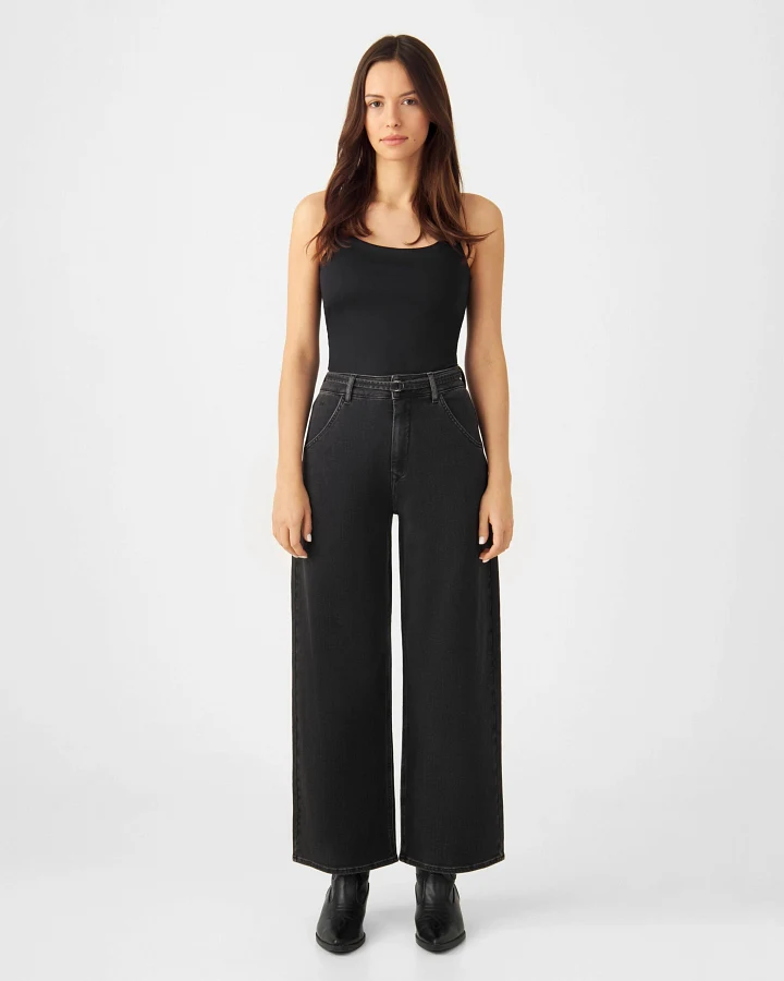 BLINK High Waist Culotte Jeans - Black Denim