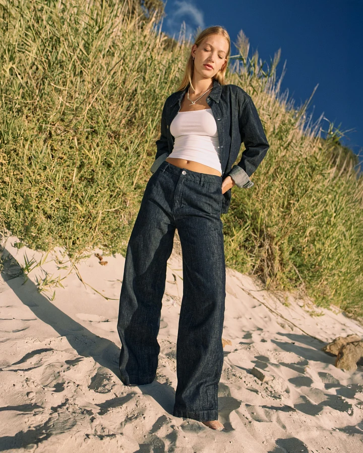 TOMORROW Wide Lightweight Hemp - Chino - Raw Blue