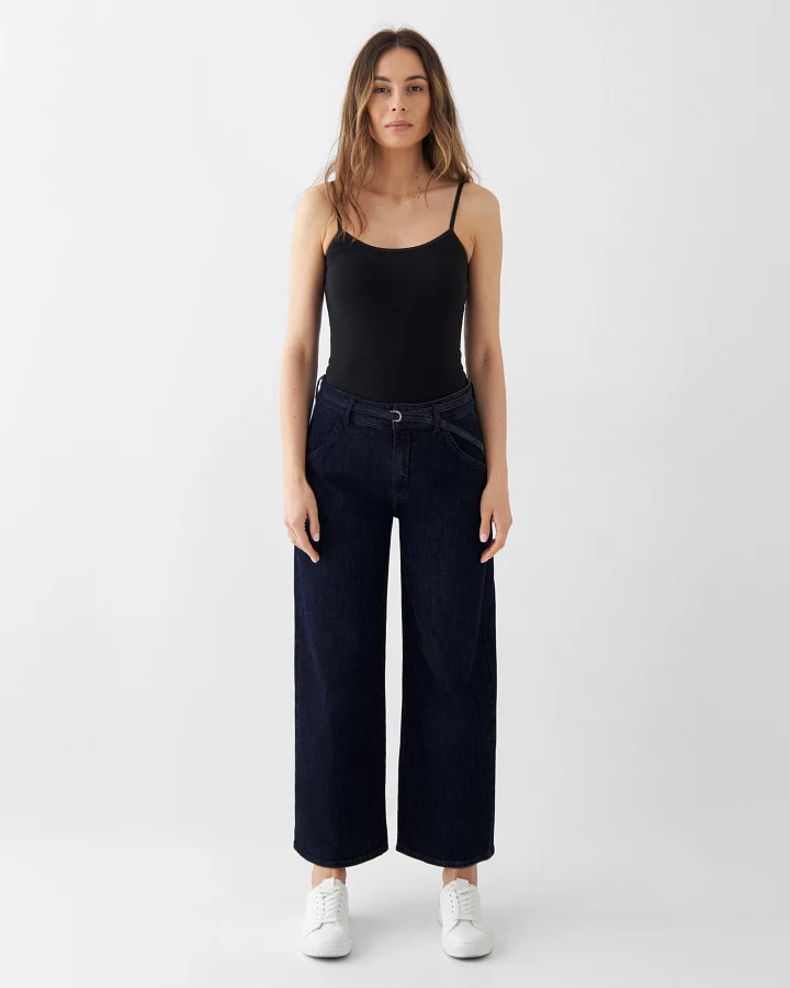 BLINK Wide Barrel Culotte Soft Denim - Classic - Raw Blue