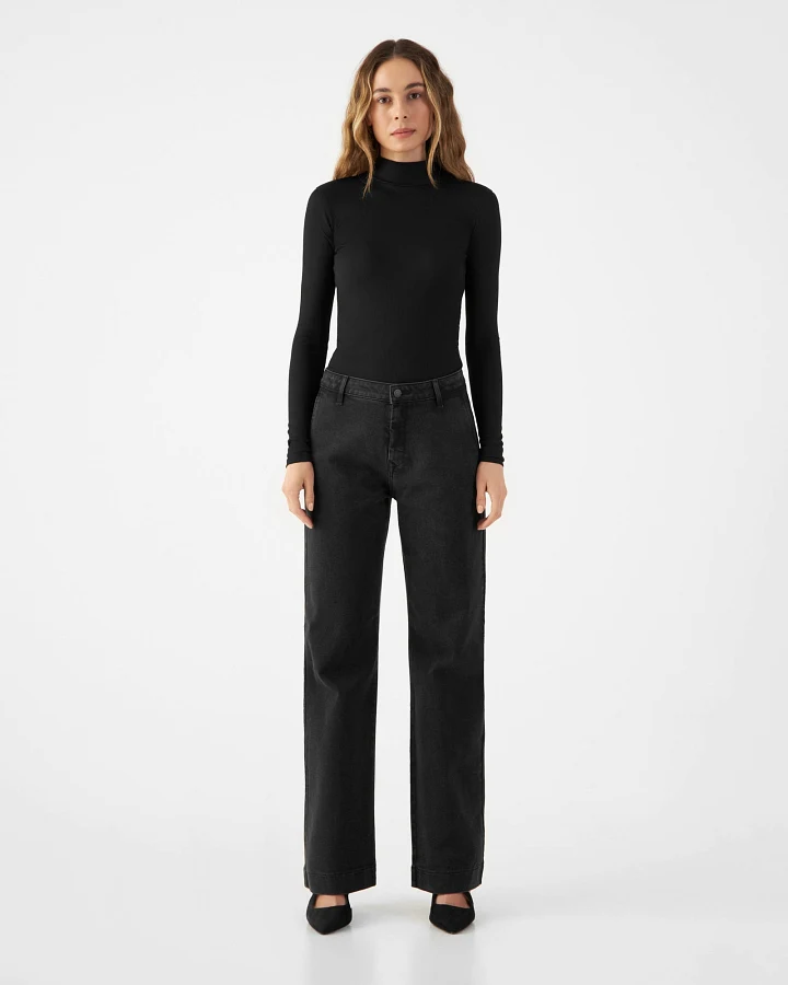 GLOW Flared Soft Tencel - Denim Chino - Vintage Black
