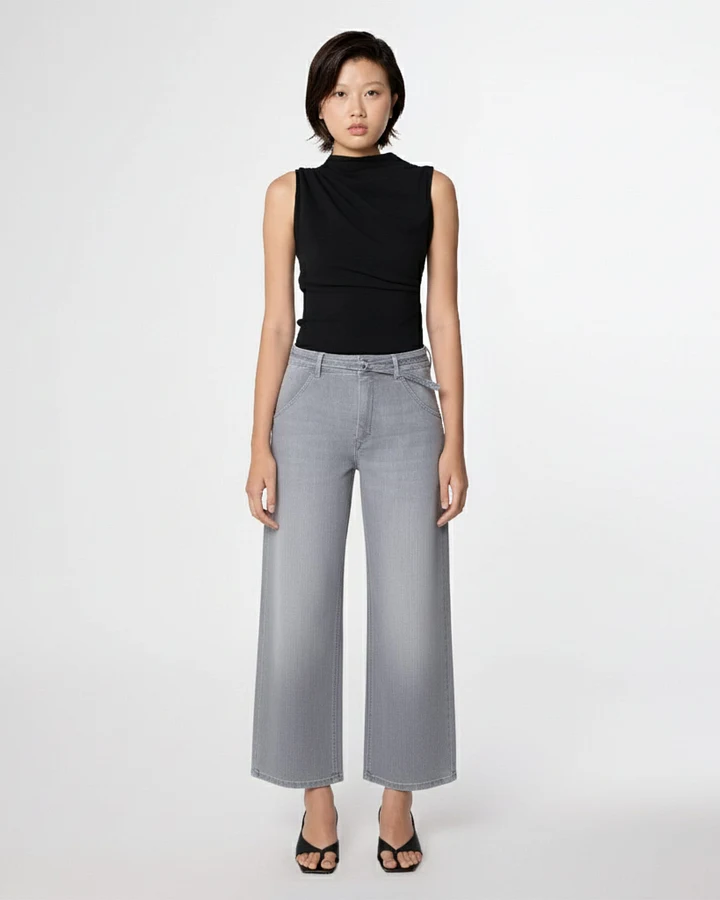 BLINK Wide Barrel Culotte Soft Denim - Classic - Cool Grey