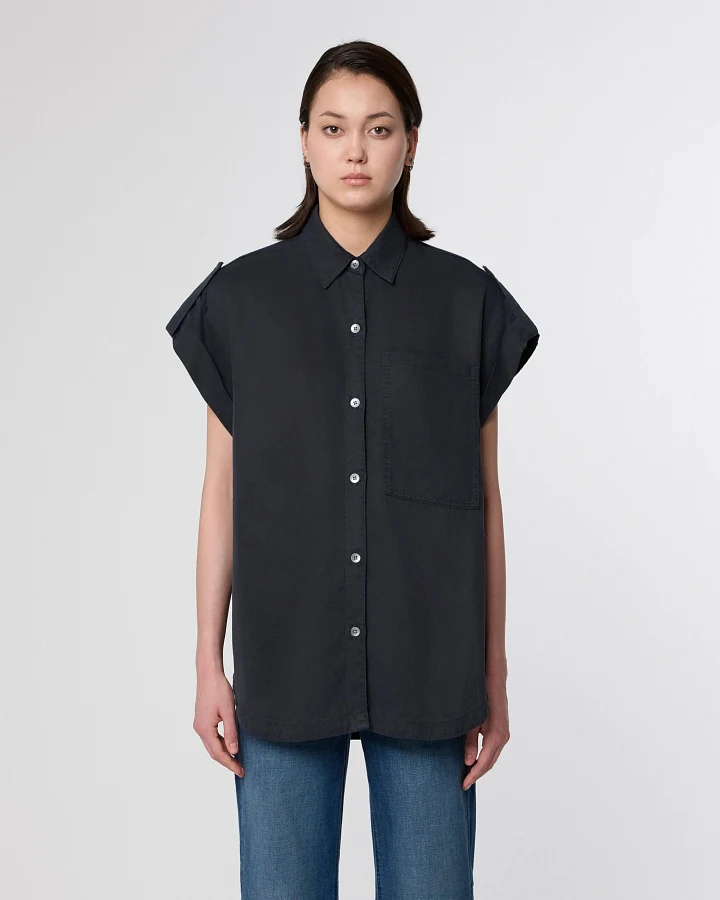 AIR - Oversize Shirt - Tencel - Dark Navy