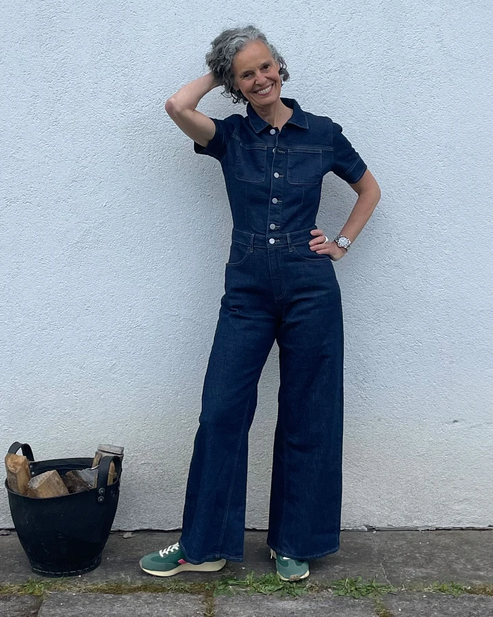 TWITTER Minimal Stretch - Short Sleeve Overall - Dark Blue