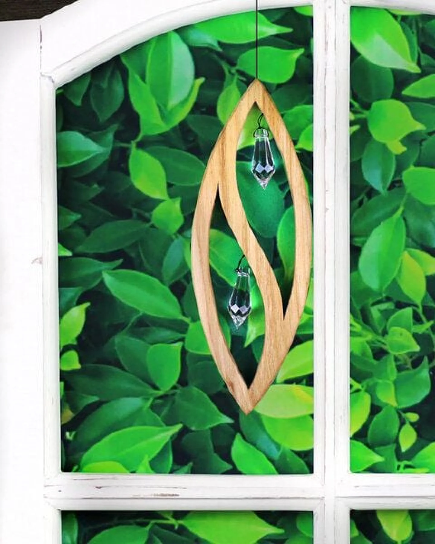 Mitienda Shop Fensterdeko aus Holz, Fakos mit Kristall – Ansicht 2