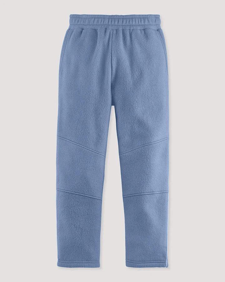 hessnatur Kinder Softfleece Hose aus Bio-Baumwolle - blau - Größe 110/116