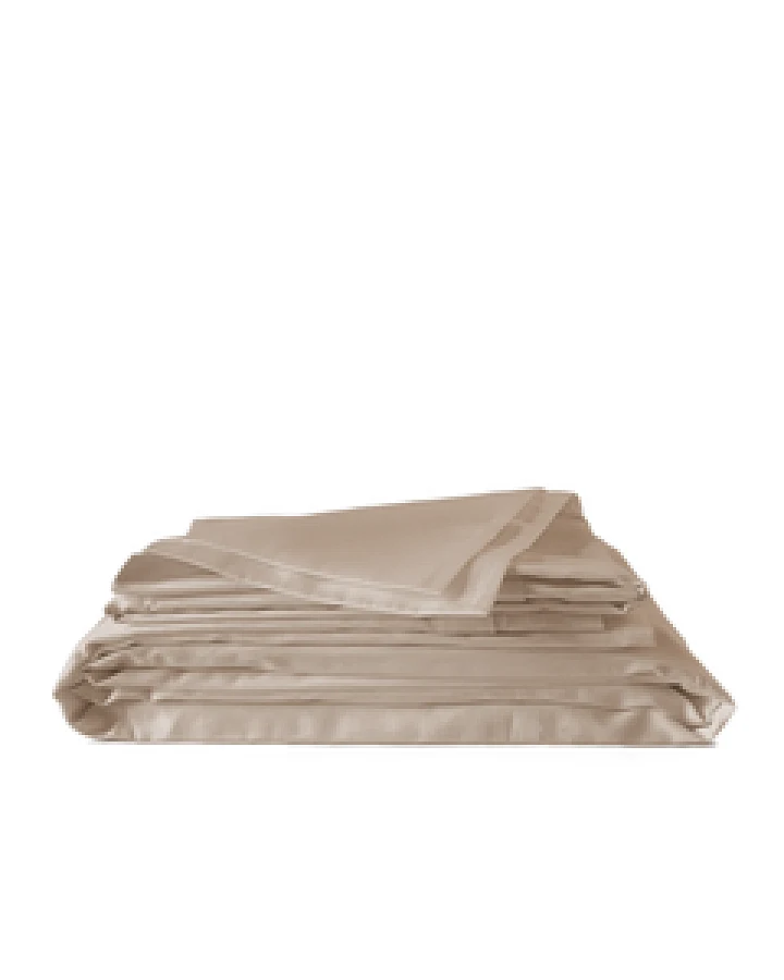 Bettwäsche Set: Baumwoll Satin sand