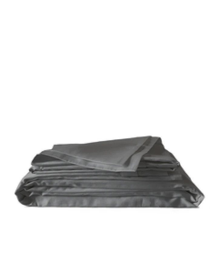 Bettwäsche Set: Baumwoll Satin dunkelgrau