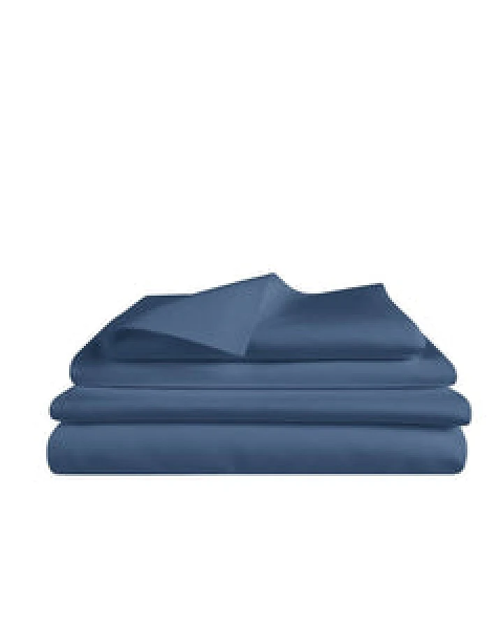Bettwäsche Set: Halbleinen navyblau