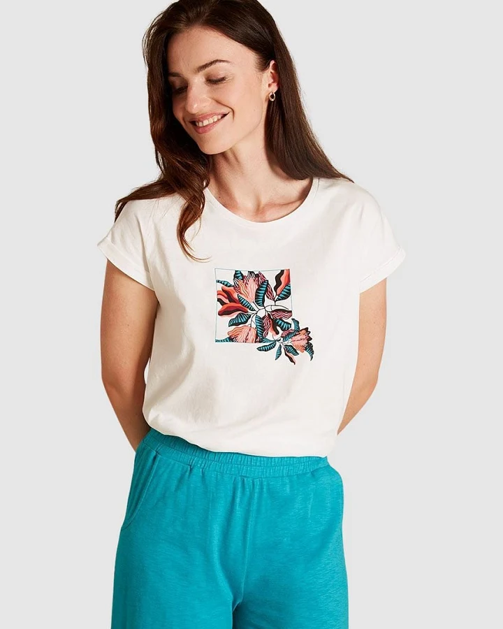 T-Shirt mit floralem Print