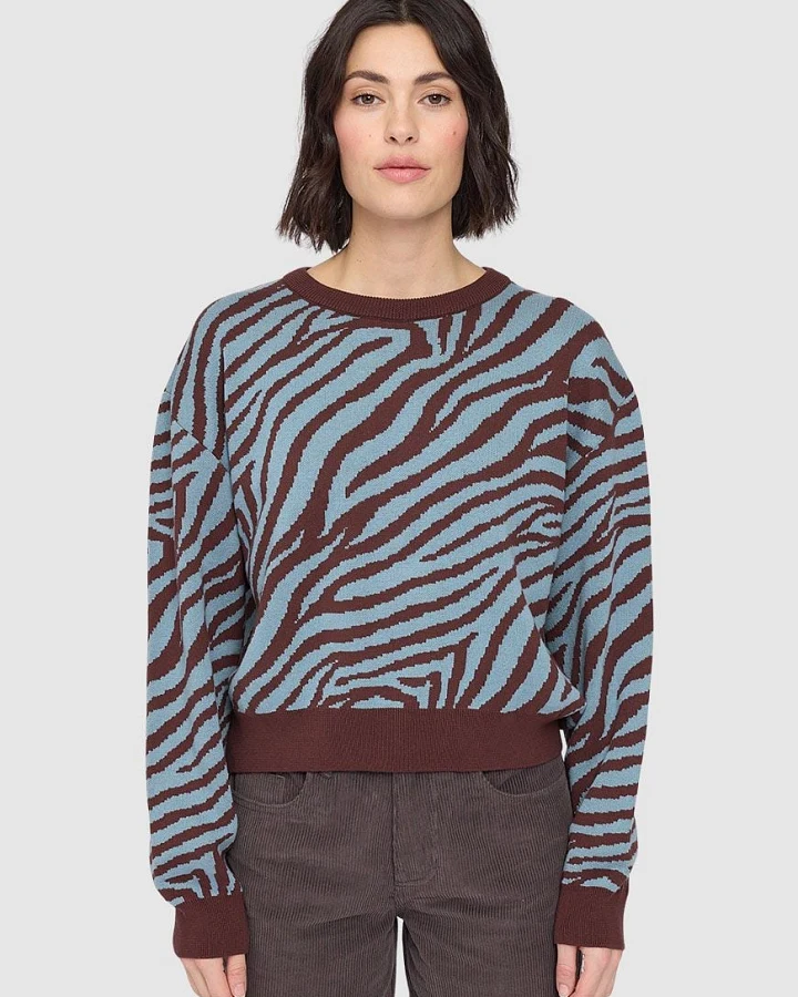 Zebra Jacquard Knit Jumper