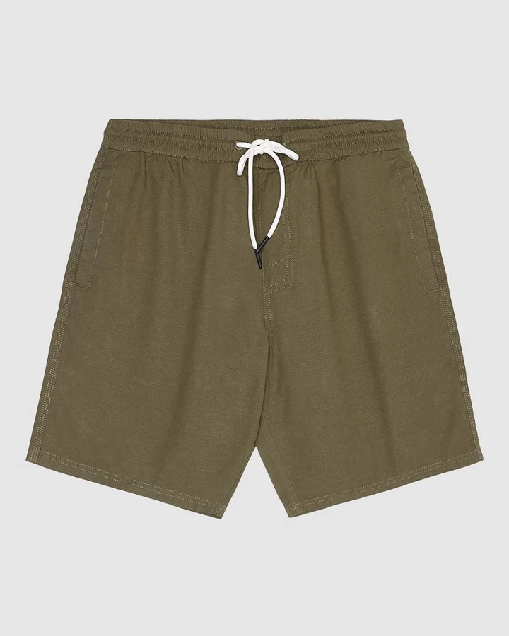 Boardwalk Slub Shorts With Elastic Waist
