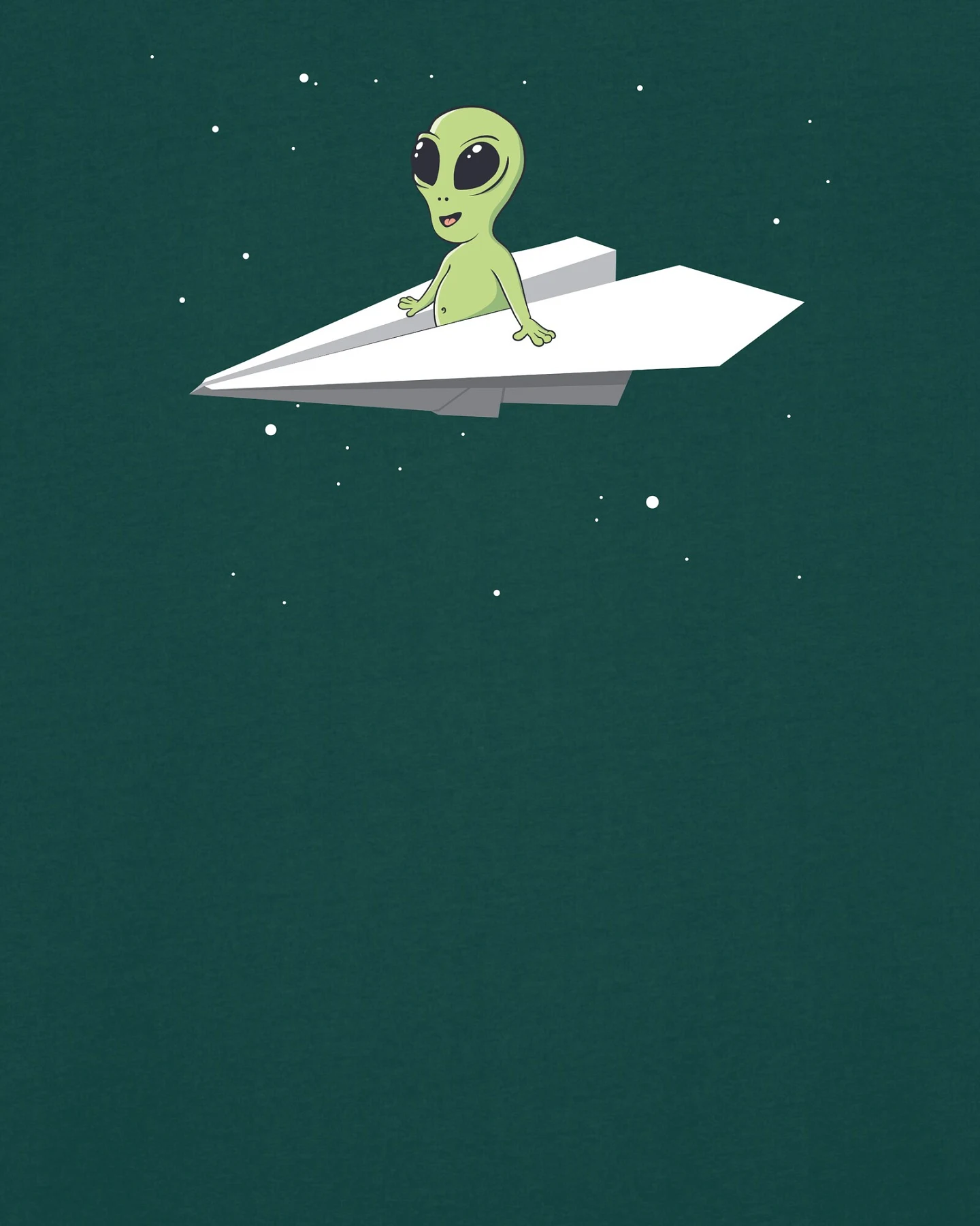 Watapparel T-Shirt Alien on a paper plane – Ansicht 3