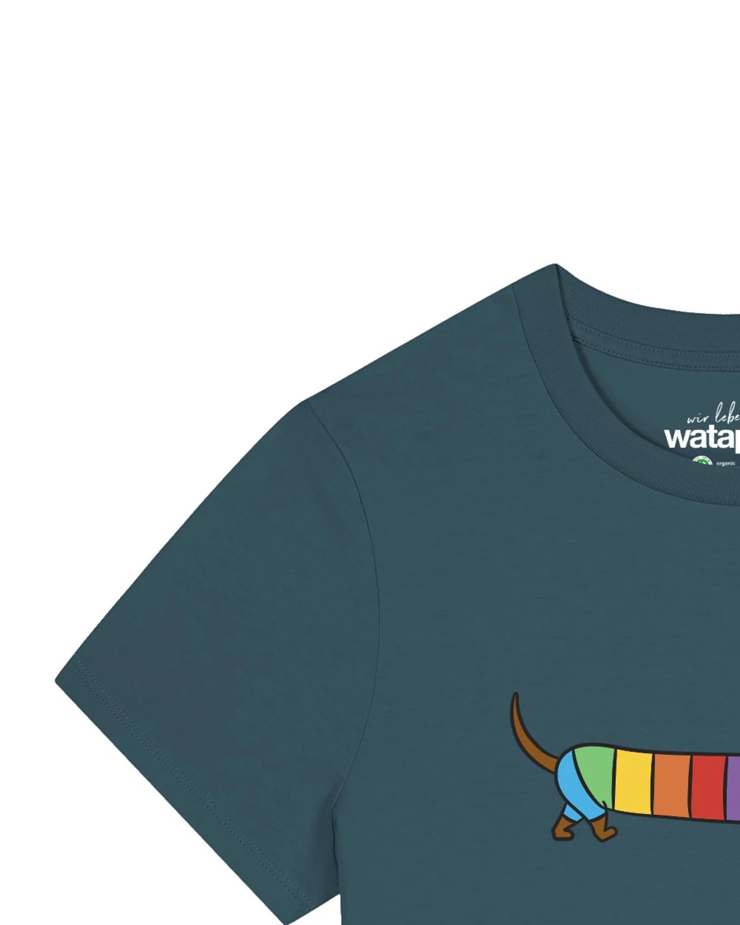 Watapparel T-Shirt Regenbogen Dackel – Ansicht 3