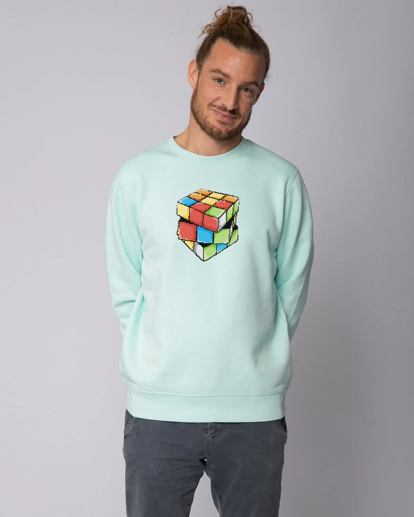 Watapparel Sweatshirt Pixel Zauberwürfel – Ansicht 2