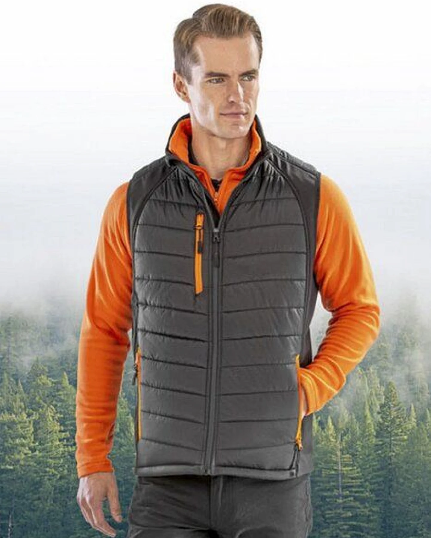 Result Genuine Recycled Herren Weste Steppweste Atmungsaktiv Wasserabweisend Bodywarmer bis Größe 4XL Wattiert Padded Übergangsweste – Ansicht 2