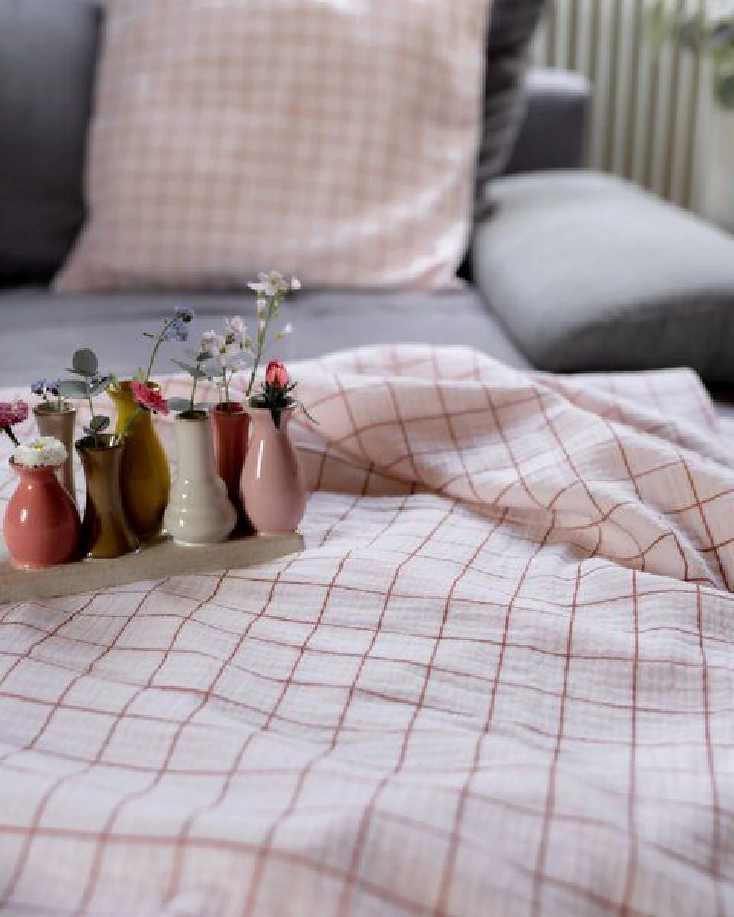 Hutch&Putch Musselin Sommerdecke für warme Nächte - Abmaße 135x220 cm - aus 100% Bio-Baumwolle - Handmade in Germany – Ansicht 2