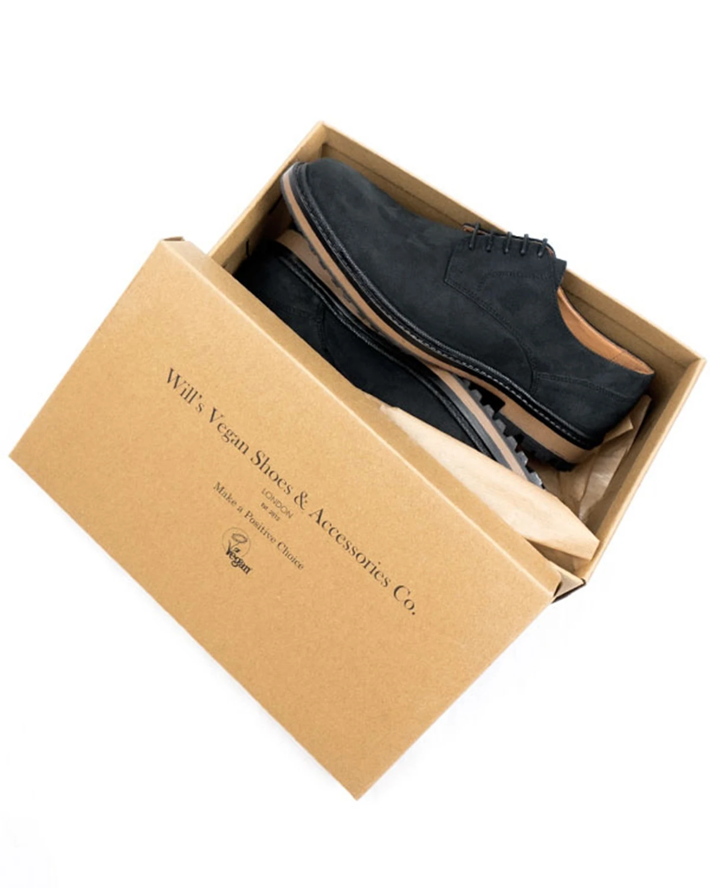Will's Vegan Store Herren vegan Derbys Continental Schwarz – Ansicht 2