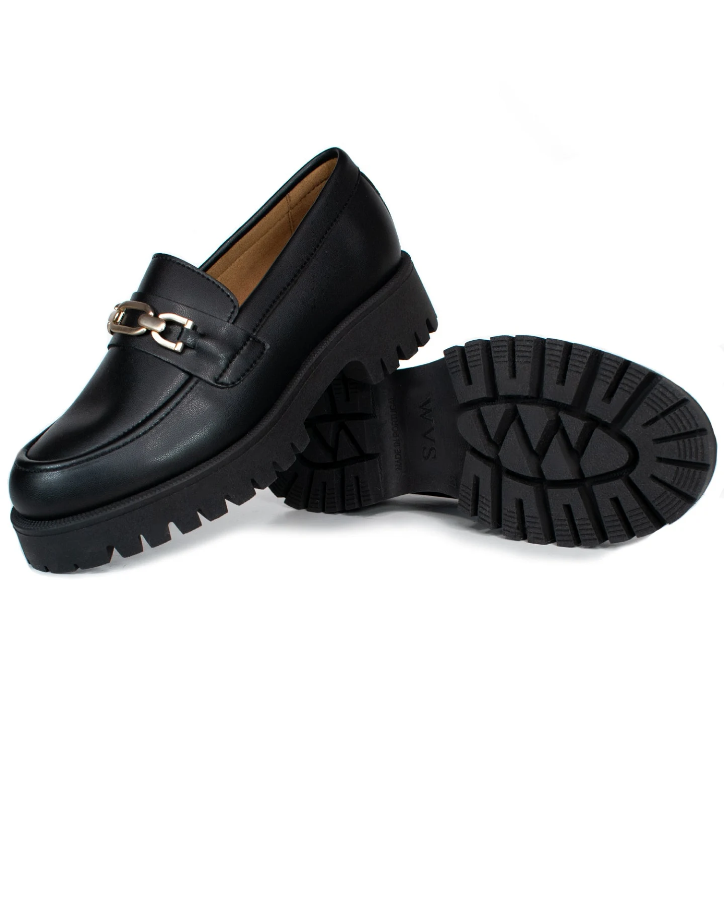 Will's Vegan Store Damen vegan Gleissohle Loafers Schwarz – Ansicht 2