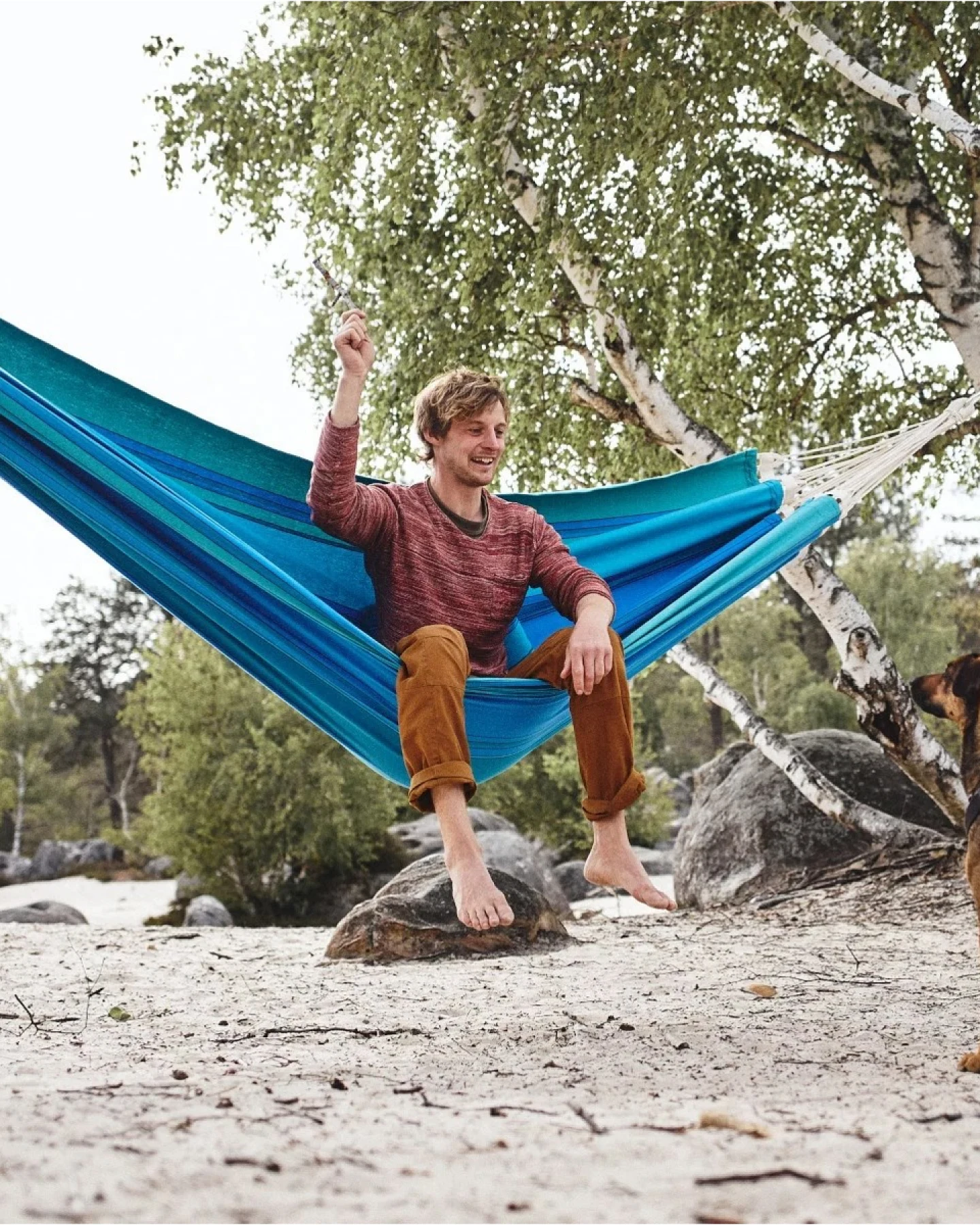 Beleza Tuchhängematte azur Maße 230 x 170 cm – Ansicht 2