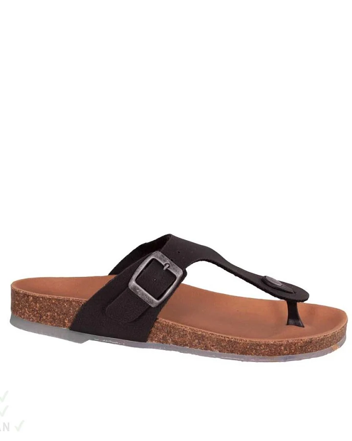 Shoezuu Toe Post Sandalen schwarz