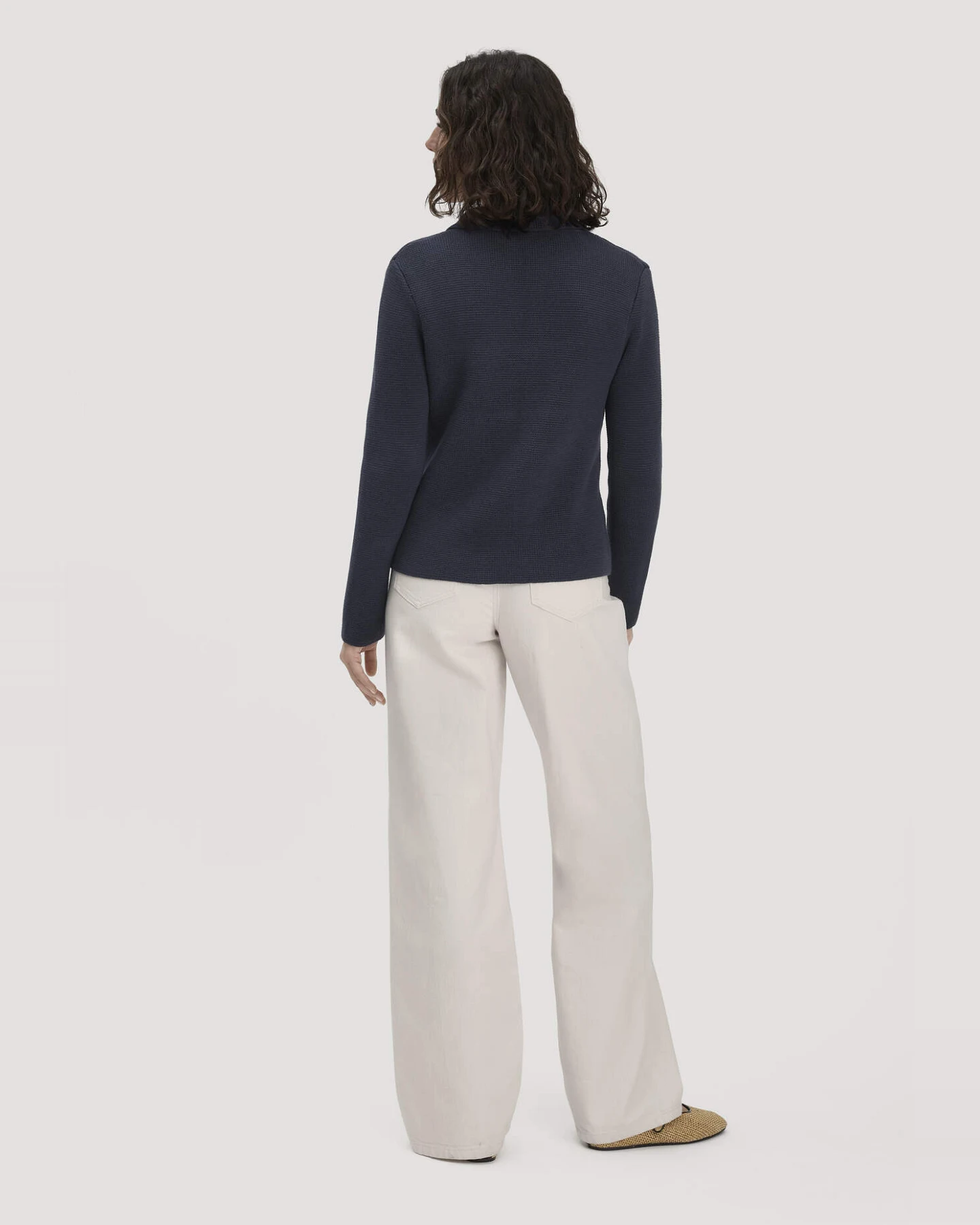 hessnatur Damen Jeans ALVA Wide Leg UNDYED aus Bio-Baumwolle mit TENCEL™ Lyocell - natur - Größe 30/32 – Ansicht 2