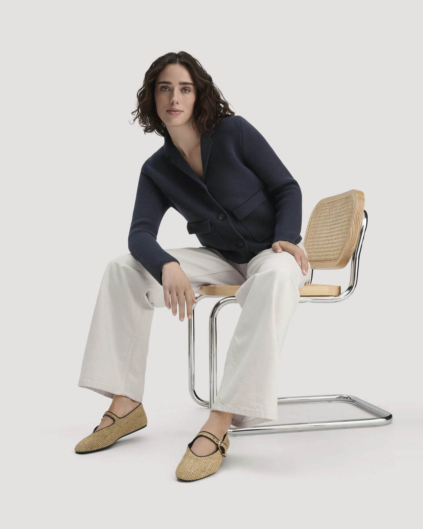 hessnatur Damen Jeans ALVA Wide Leg UNDYED aus Bio-Baumwolle mit TENCEL™ Lyocell - natur - Größe 30/32 – Ansicht 4