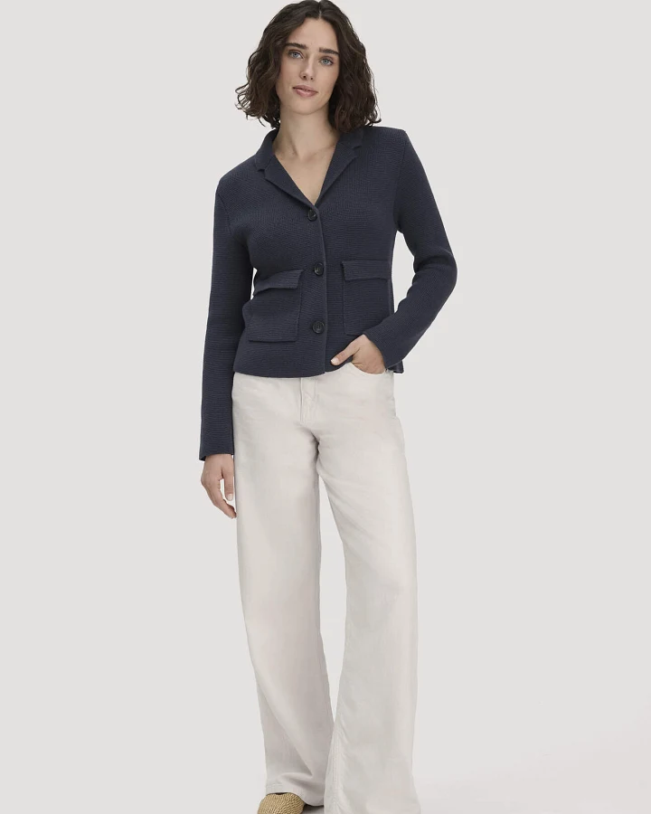 hessnatur Damen Jeans ALVA Wide Leg UNDYED aus Bio-Denim mit TENCEL™ Lyocell - natur - Größe 30/32