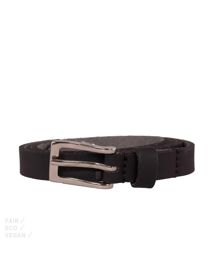 Veganer Gürtel Vegetarian Shoes Skinny Belt black