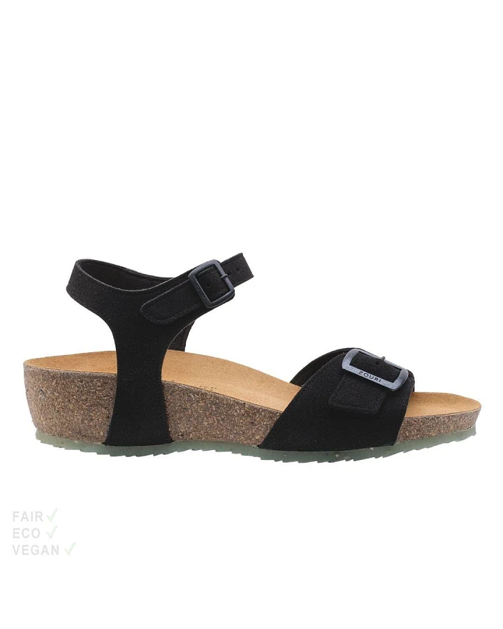Zouri Sandalen Seashell Wedges schwarz
