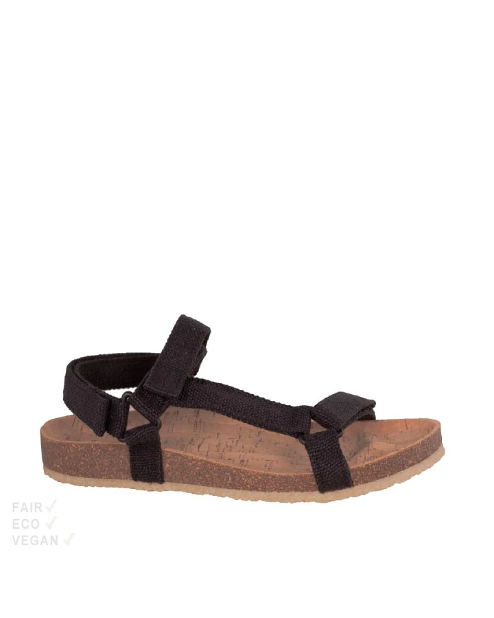 Grand Step Shoes Sandalen Levi Hemp schwarz